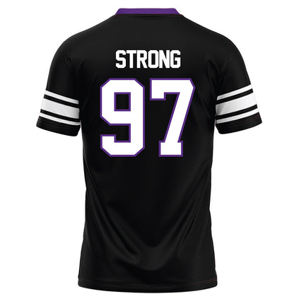 Northwestern - NCAA Football : Braxton Strong - Black Football Jersey-1