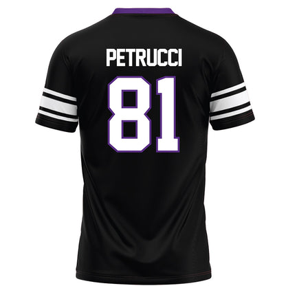 Northwestern - NCAA Football : Christopher Petrucci - Black Football Jersey