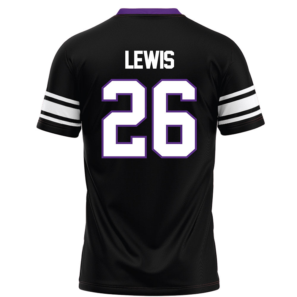Northwestern - NCAA Football : Jalen Lewis - Black Football Jersey