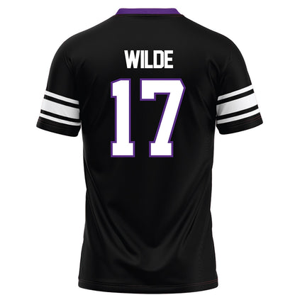 Northwestern - NCAA Football : Griffin Wilde - Black Football Jersey-1