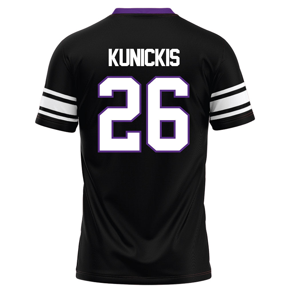 Northwestern - NCAA Football : Albert Kunickis - Black Football Jersey-1