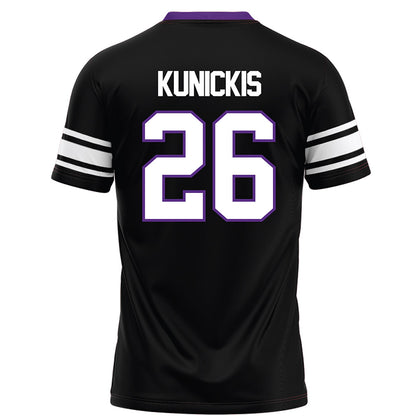 Northwestern - NCAA Football : Albert Kunickis - Black Football Jersey-1