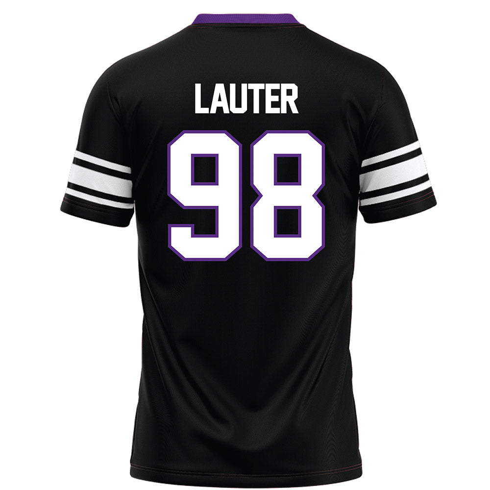 Northwestern - NCAA Football : Landon Lauter - Black Football Jersey-1