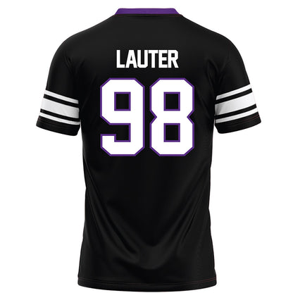 Northwestern - NCAA Football : Landon Lauter - Black Football Jersey-1