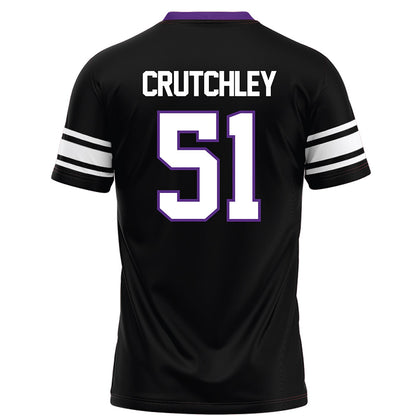 Northwestern - NCAA Football : Miles Crutchley - Black Football Jersey