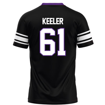 Northwestern - NCAA Football : Matt Keeler - Black Football Jersey