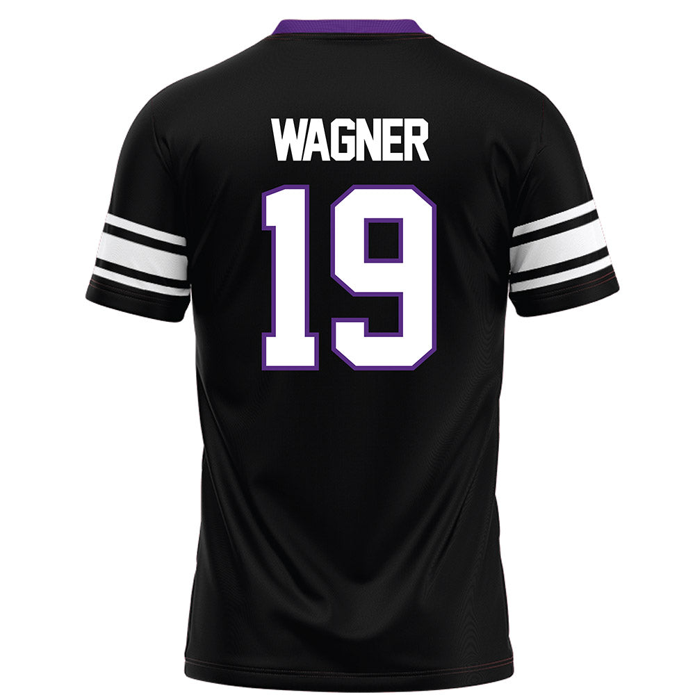 Northwestern - NCAA Football : Drew Wagner - Black Football Jersey-1