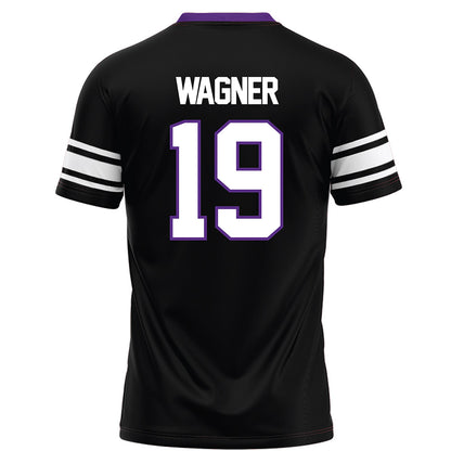 Northwestern - NCAA Football : Drew Wagner - Black Football Jersey-1