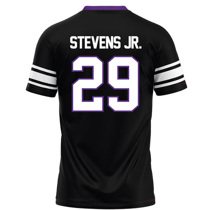 Northwestern - NCAA Football : JonJon Stevens Jr. - Black Football Jersey-1