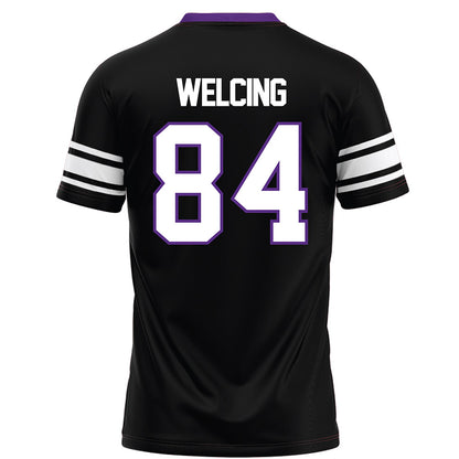 Northwestern - NCAA Football : Hunter Welcing - Black Football Jersey-1