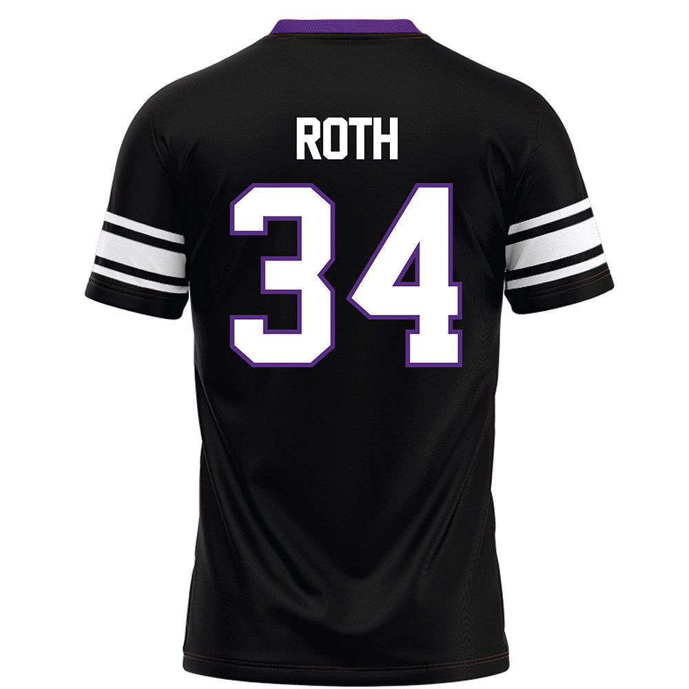 Northwestern - NCAA Football : Payton Roth - Black Football Jersey-1