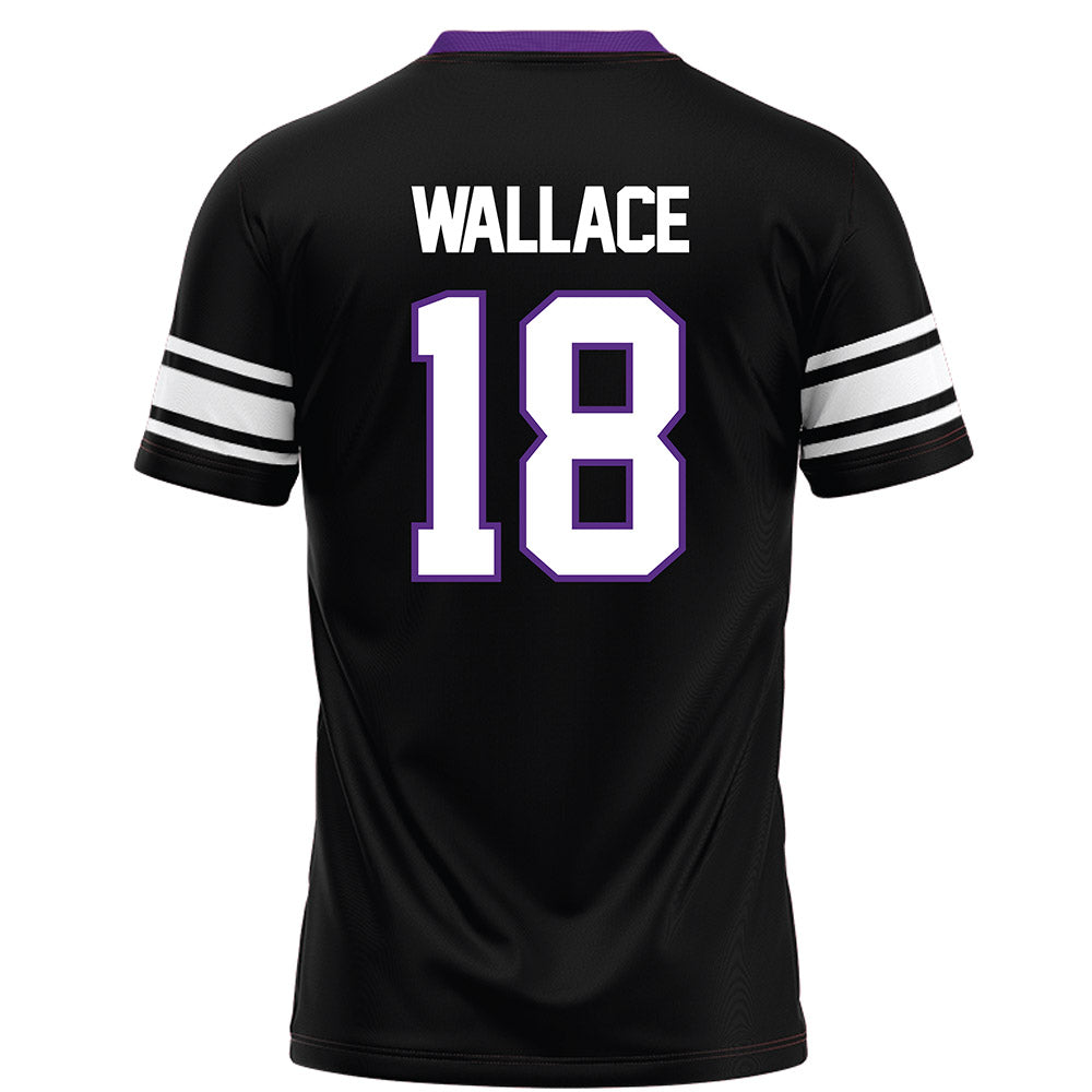 Northwestern - NCAA Football : Garner Wallace - Black Football Jersey