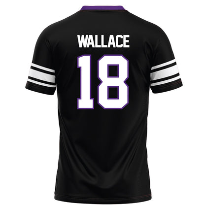 Northwestern - NCAA Football : Garner Wallace - Black Football Jersey