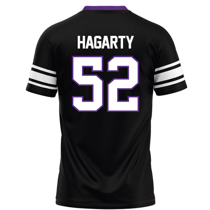 Northwestern - NCAA Football : Richie Hagarty - Black Football Jersey