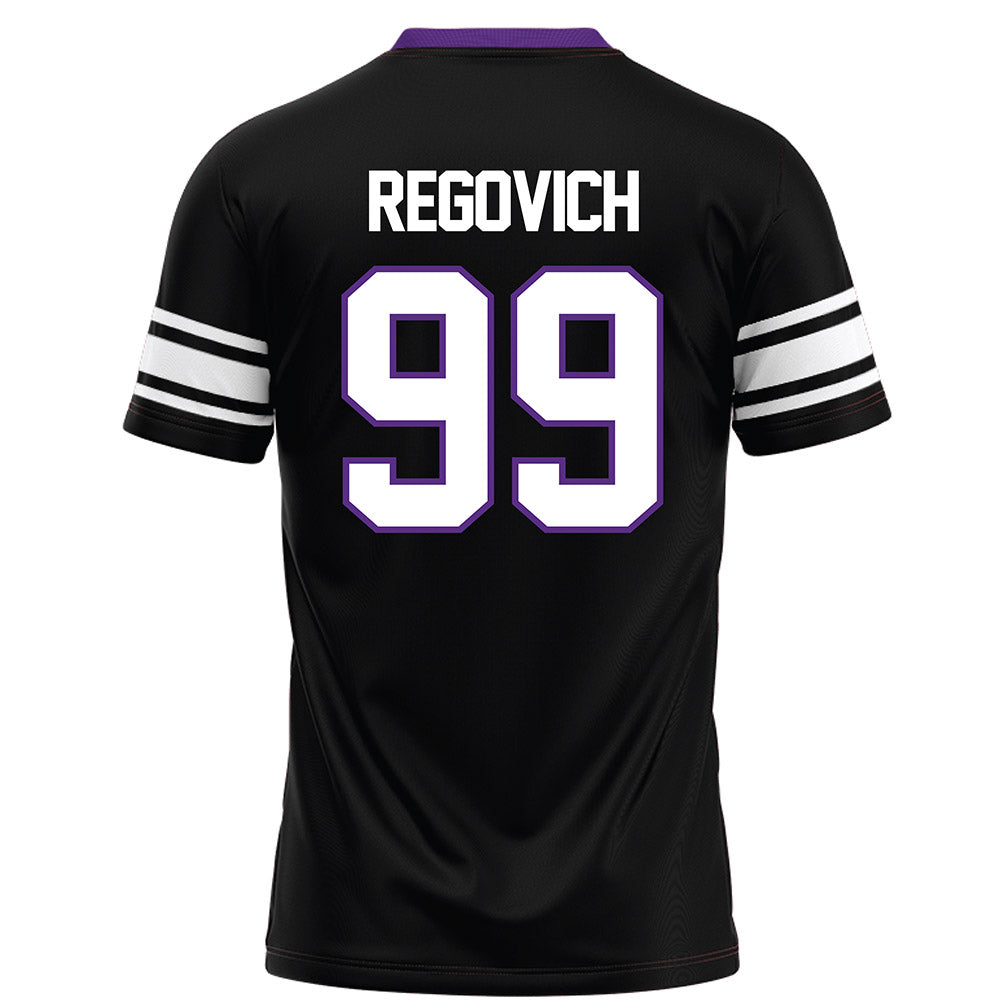 Northwestern - NCAA Football : Troy Regovich - Black Football Jersey-1
