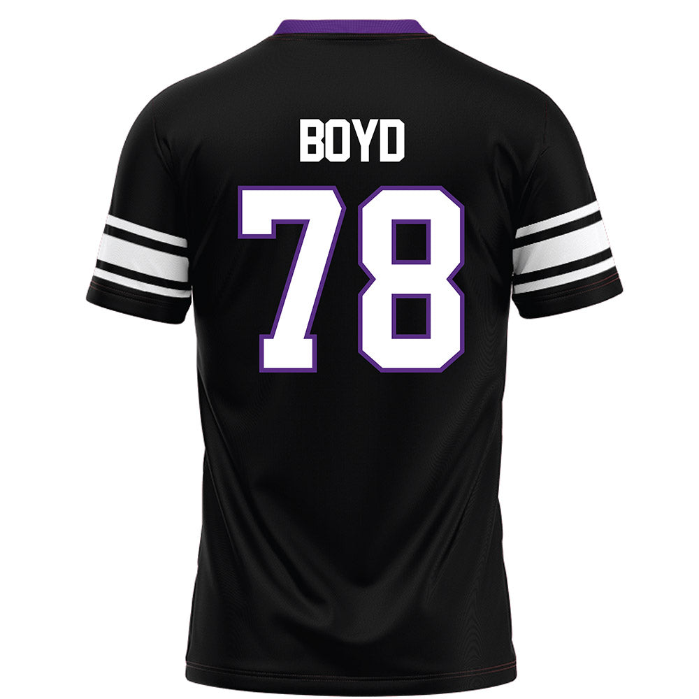 Northwestern - NCAA Football : Trey Boyd - Black Football Jersey-1