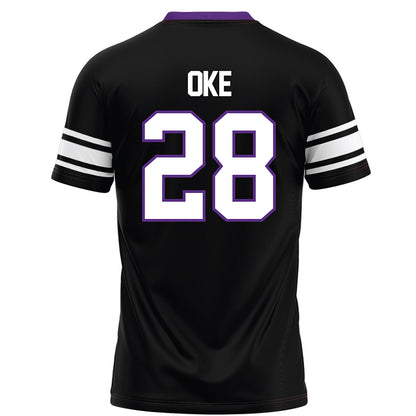 Northwestern - NCAA Football : Timi Oke - Black Football Jersey-1
