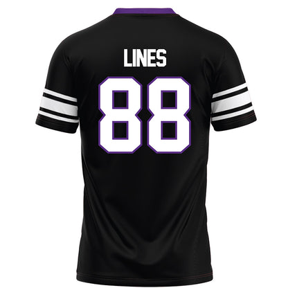 Northwestern - NCAA Football : Alex Lines - Black Football Jersey-1