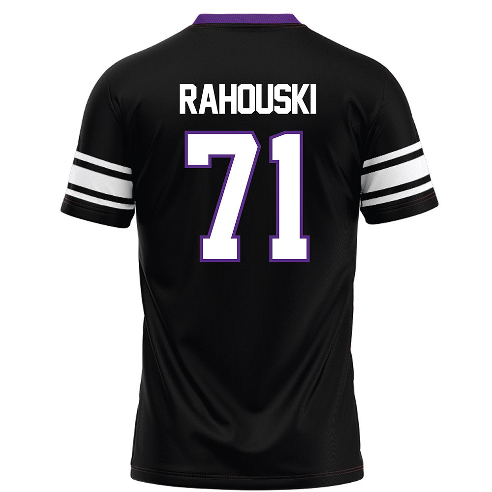 Northwestern - NCAA Football : Dennis Rahouski - Black Football Jersey-1