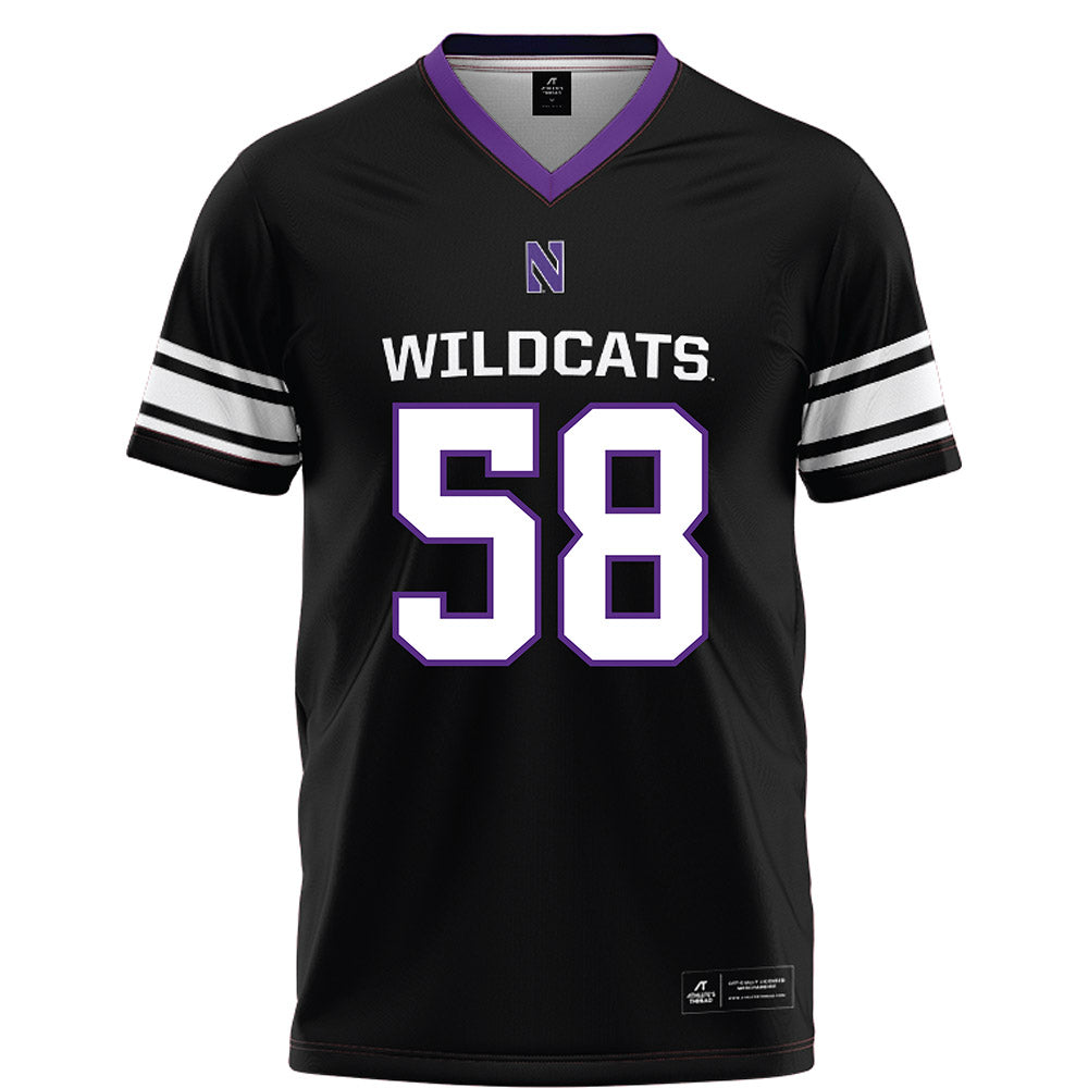 Northwestern - NCAA Football : Nathaniel Campbell - Black Football Jersey-0