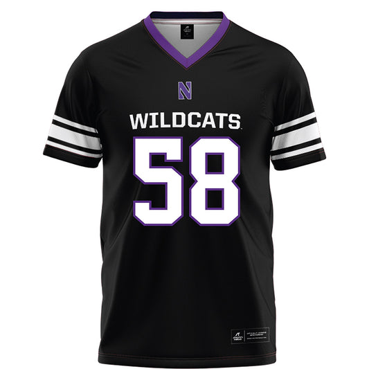 Northwestern - NCAA Football : Nathaniel Campbell - Black Football Jersey-0