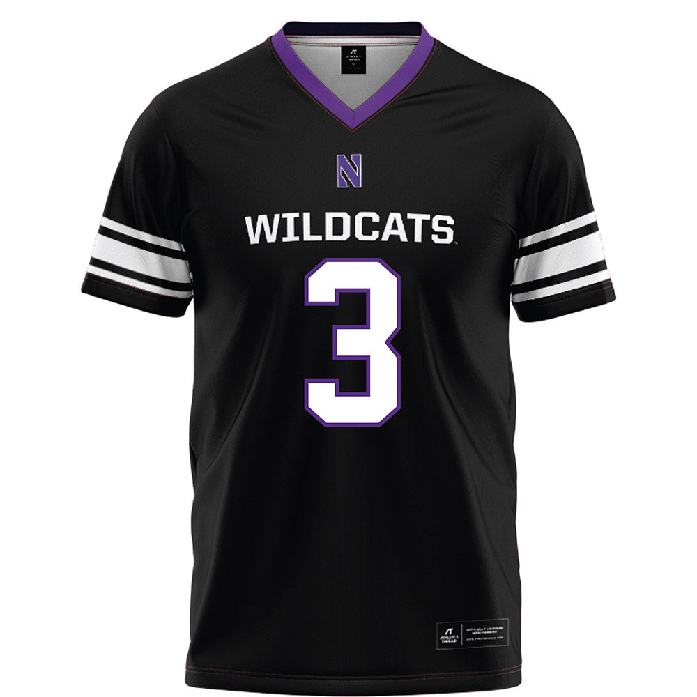 Northwestern - NCAA Football : Frank Covey IV - Black Football Jersey-0