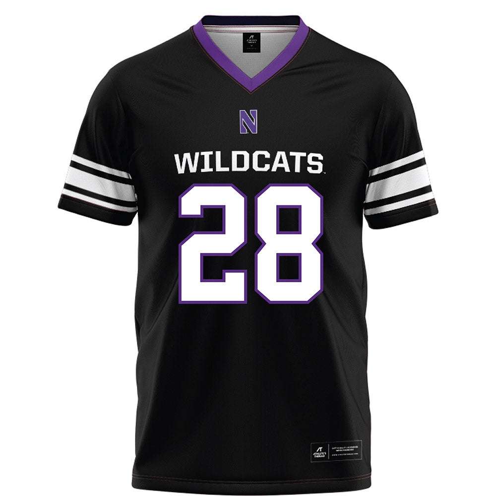 Northwestern - NCAA Football : Timi Oke - Black Football Jersey-0