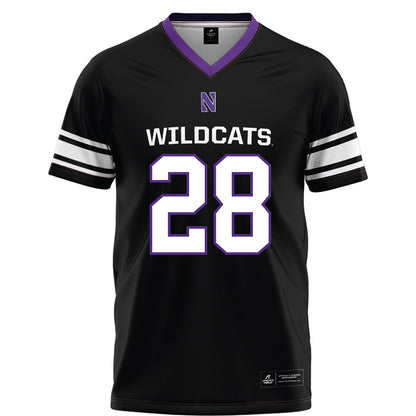 Northwestern - NCAA Football : Timi Oke - Black Football Jersey-0