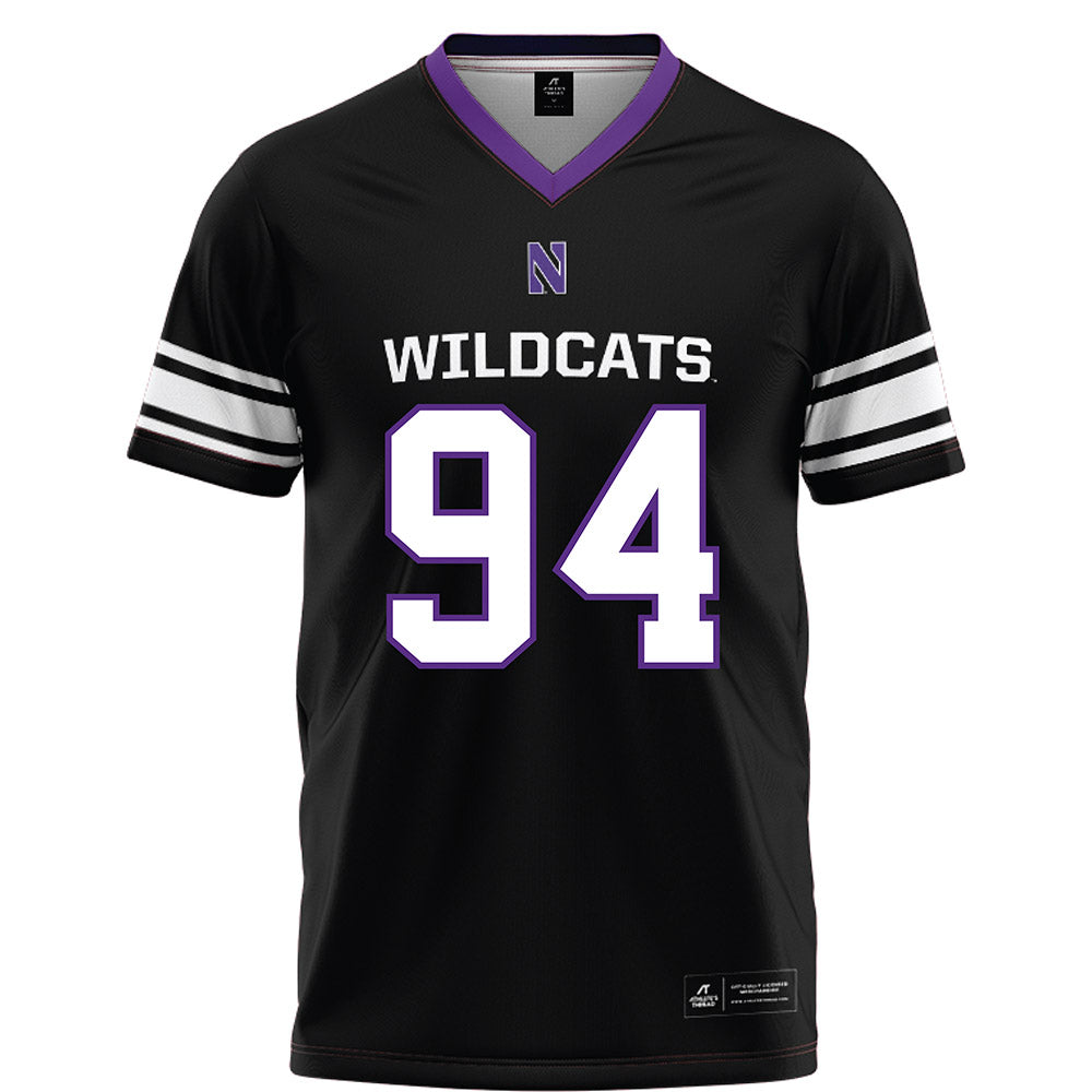 Northwestern - NCAA Football : Miguel Jackson - Black Football Jersey-0