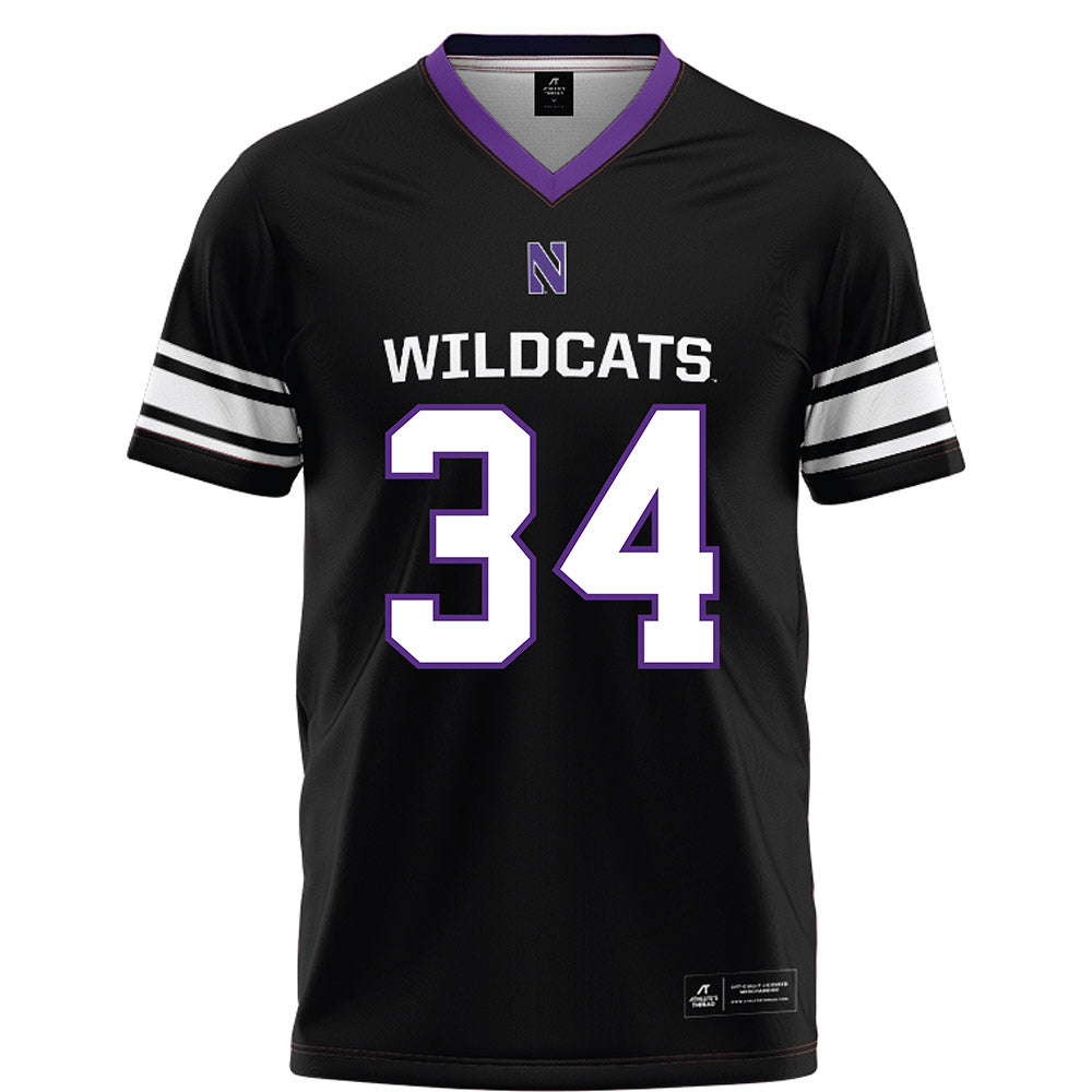 Northwestern - NCAA Football : Payton Roth - Black Football Jersey-0