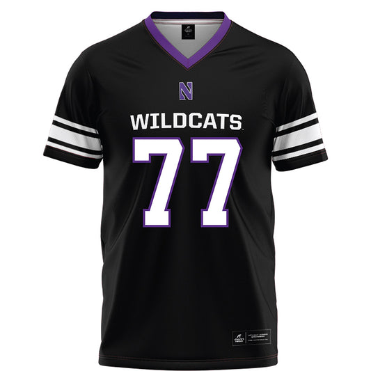 Northwestern - NCAA Football : Idrys Cotton - Black Football Jersey-0