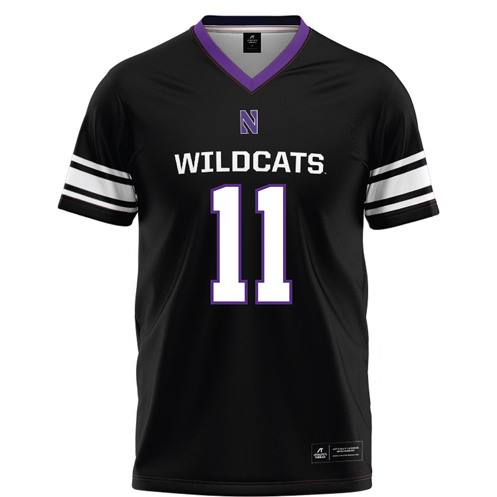 Northwestern - NCAA Football : Seth Valeri - Black Football Jersey-0