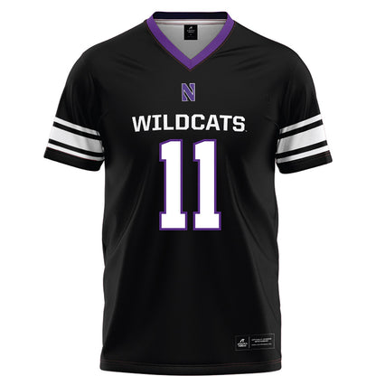 Northwestern - NCAA Football : Seth Valeri - Black Football Jersey-0