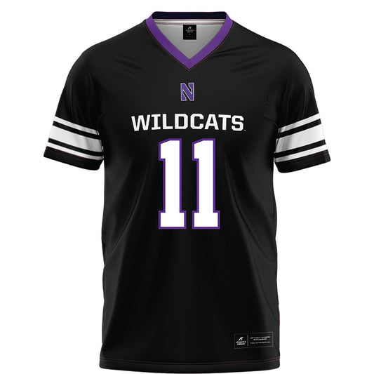 Northwestern - NCAA Football : Seth Valeri - Black Football Jersey-0