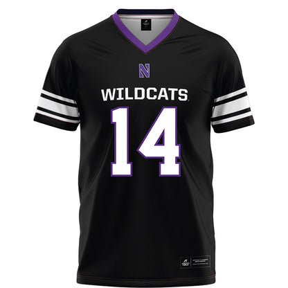 Northwestern - NCAA Football : Dube Enongene - Black Football Jersey-0