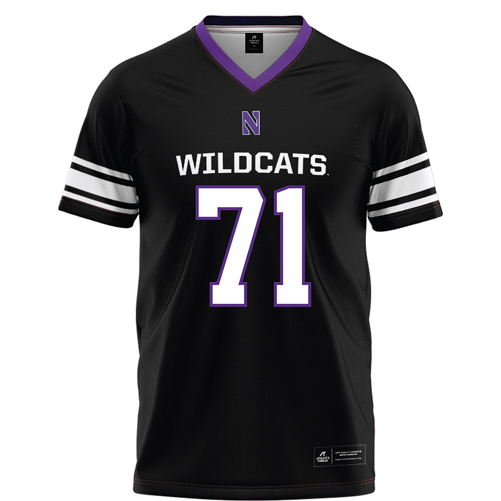 Northwestern - NCAA Football : Dennis Rahouski - Black Football Jersey-0