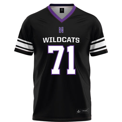 Northwestern - NCAA Football : Dennis Rahouski - Black Football Jersey-0