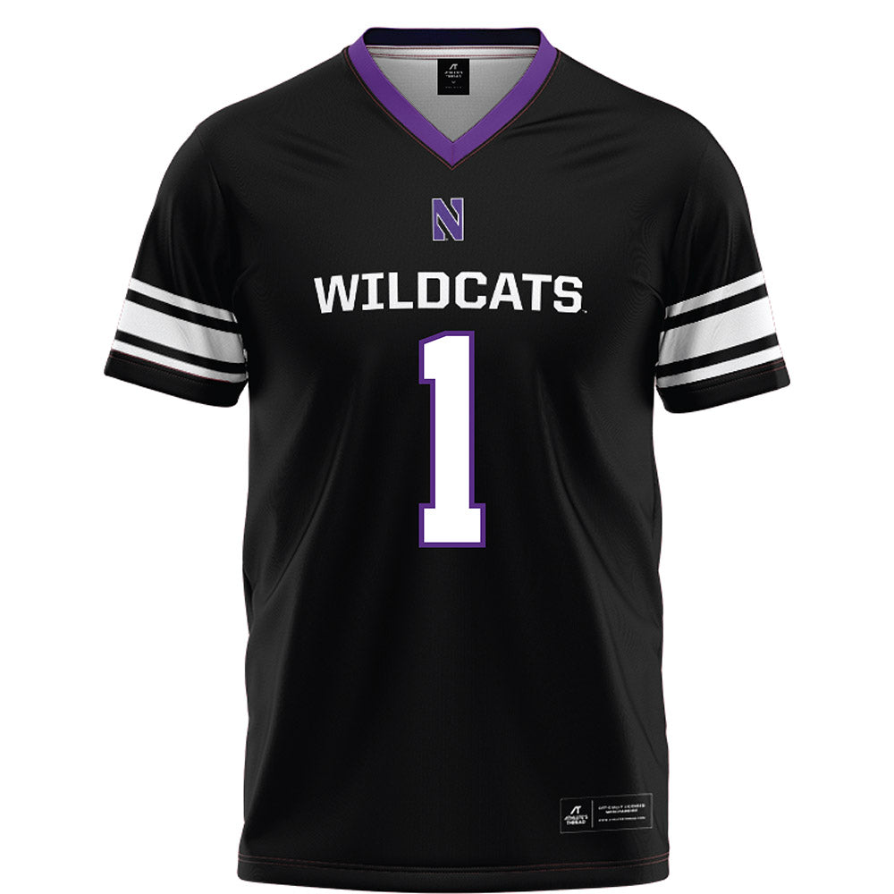 Northwestern - NCAA Football : Carmine Bastone - Black Football Jersey-0