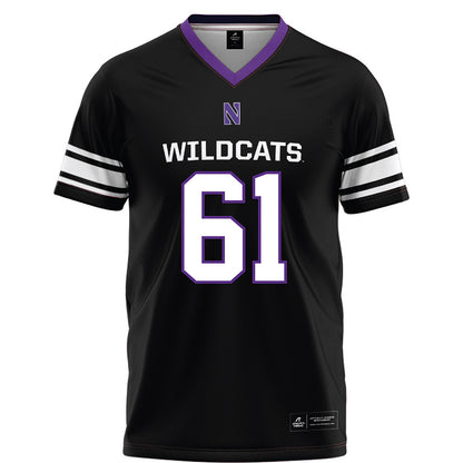 Northwestern - NCAA Football : Matt Keeler - Black Football Jersey