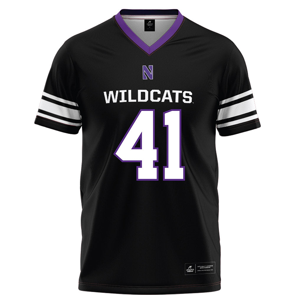 Northwestern - NCAA Football : Robby Preckel - Black Football Jersey-0