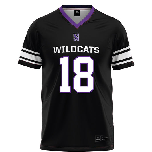 Northwestern - NCAA Football : Garner Wallace - Black Football Jersey
