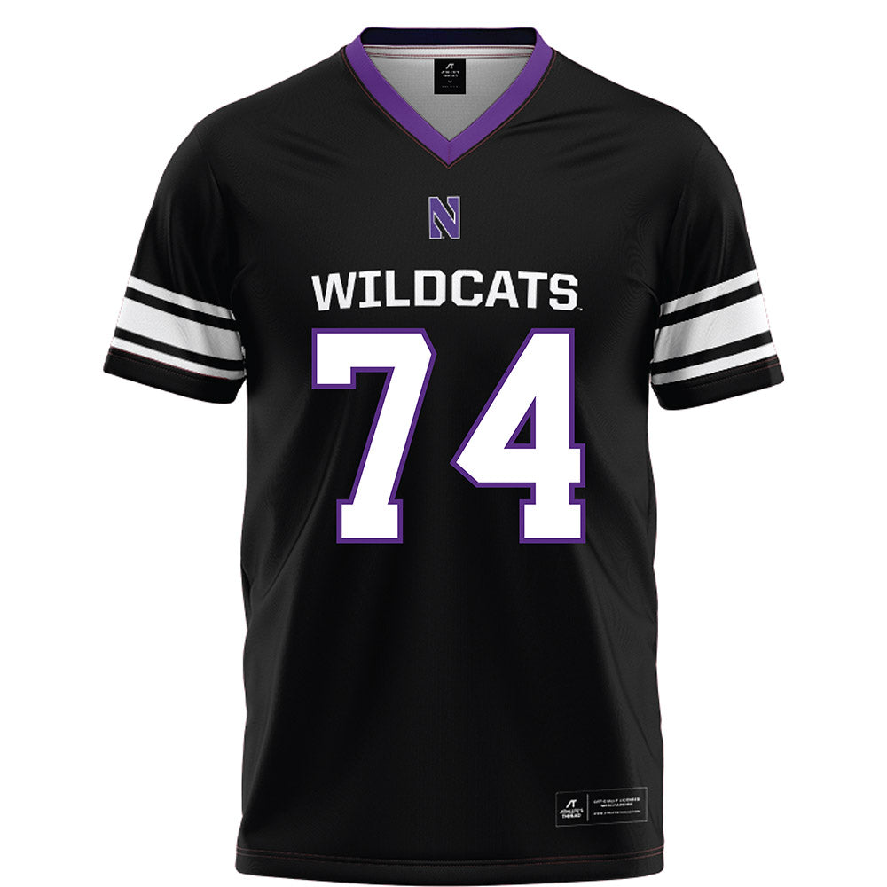 Northwestern - NCAA Football : Nicholas Herzog - Black Football Jersey