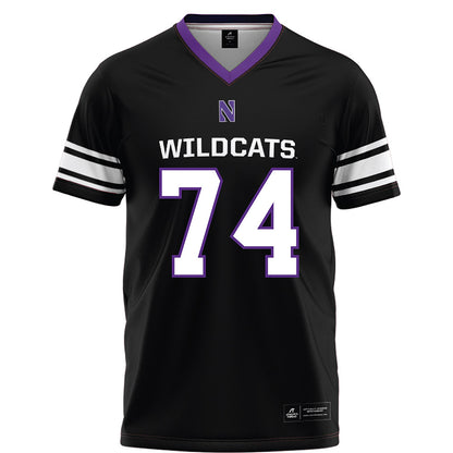 Northwestern - NCAA Football : Nicholas Herzog - Black Football Jersey