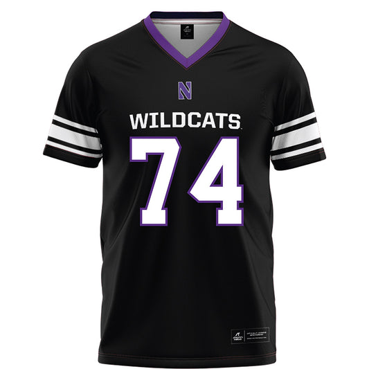 Northwestern - NCAA Football : Nicholas Herzog - Black Football Jersey
