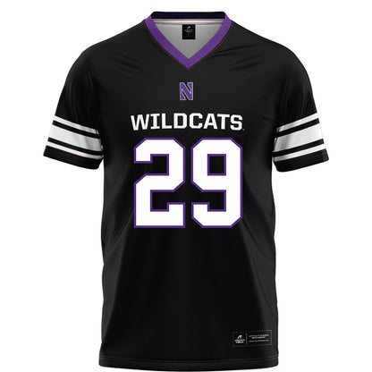 Northwestern - NCAA Football : JonJon Stevens Jr. - Black Football Jersey-0