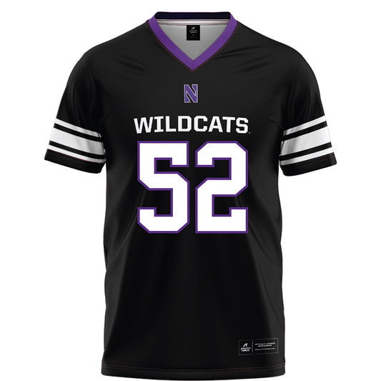 Northwestern - NCAA Football : Richie Hagarty - Black Football Jersey