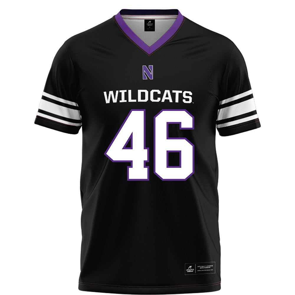 Northwestern - NCAA Football : Lincoln Creager - Black Football Jersey-0