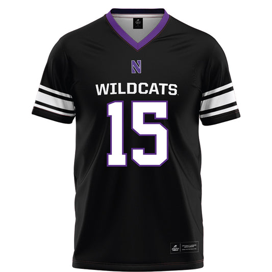 Northwestern - NCAA Football : Brendan Flakes - Black Football Jersey