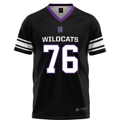 Northwestern - NCAA Football : Michael OConnell - Black Football Jersey-0