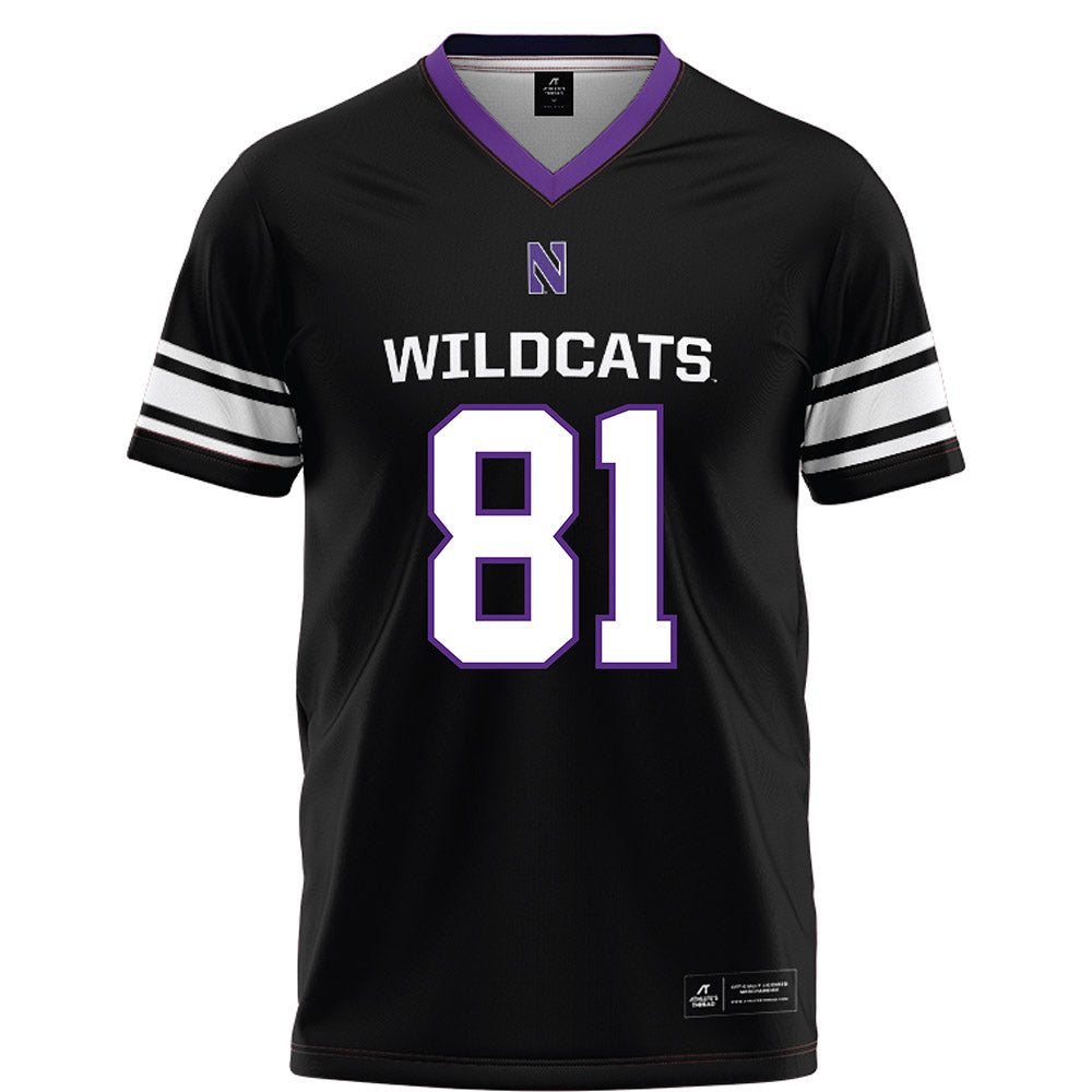 Northwestern - NCAA Football : Christopher Petrucci - Black Football Jersey